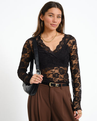TILTIL Lesly Lace Longsleeve Zwart - Things I Like Things I Love