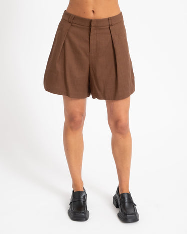 TILTIL Leya Pleated Short Brown - Things I Like Things I Love