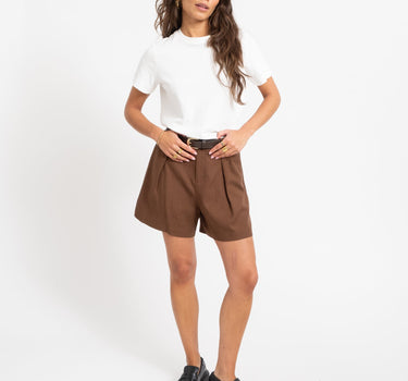 TILTIL Leya Pleated Short Brown - Things I Like Things I Love