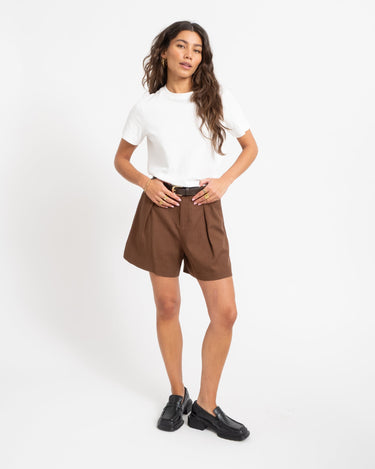 TILTIL Leya Pleated Short Brown - Things I Like Things I Love
