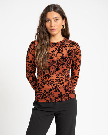 TILTIL Liek Mesh Velvet Floral Orange - Things I Like Things I Love