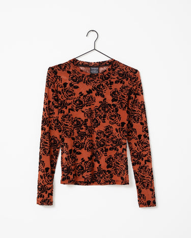 TILTIL Liek Mesh Velvet Floral Orange - Things I Like Things I Love