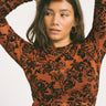 TILTIL Liek Mesh Velvet Floral Orange - Things I Like Things I Love