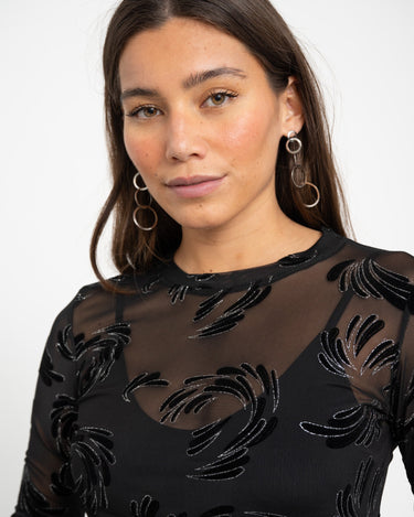 TILTIL Lieke Mesh Velvet Sparkle Black - Things I Like Things I Love