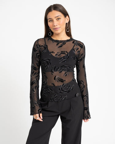 TILTIL Lieke Mesh Velvet Sparkle Black - Things I Like Things I Love