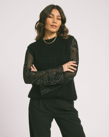 TILTIL Lieke Mesh Velvet Sparkle Black - Things I Like Things I Love