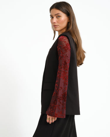 TILTIL Liene Sleeveless Blazer Zwart - Things I Like Things I Love