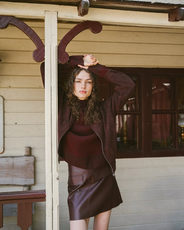 TILTIL Lieve Skirt PU Bordeaux - Things I Like Things I Love