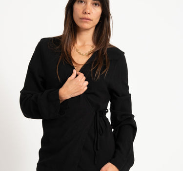 TILTIL Lily Kimono Linen Black - Things I Like Things I Love