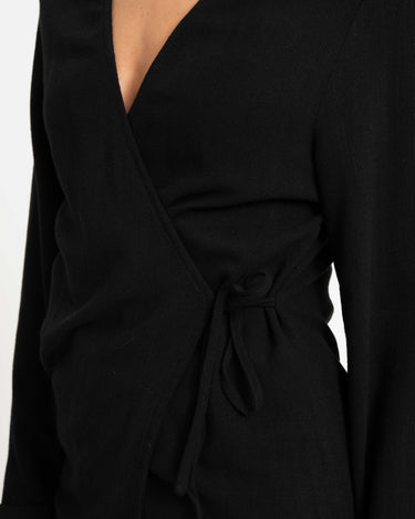 TILTIL Lily Kimono Linen Black - Things I Like Things I Love