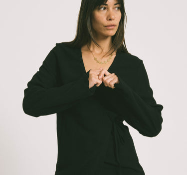 TILTIL Lily Kimono Linen Black - Things I Like Things I Love