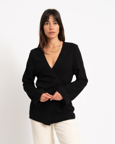 TILTIL Lily Kimono Linen Black - Things I Like Things I Love