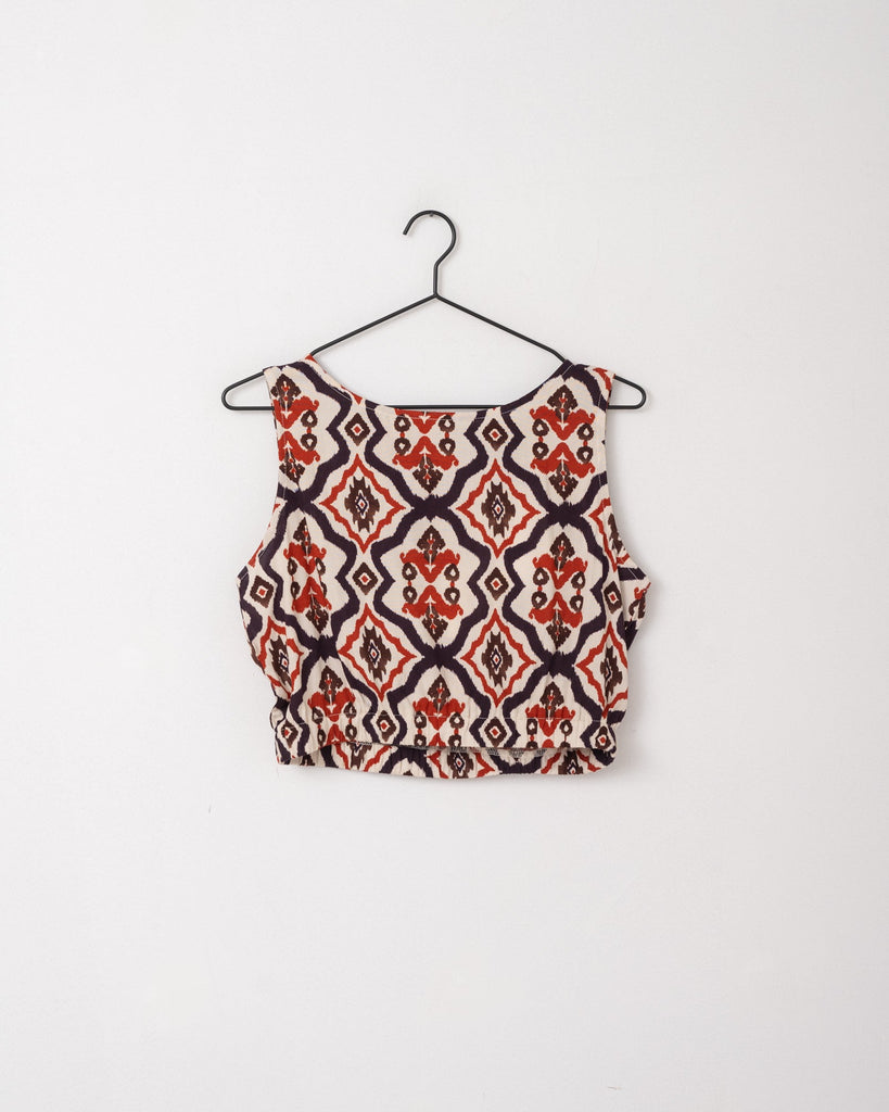 TILTIL Liny Top Aubergine Red White Print - Things I Like Things I Love