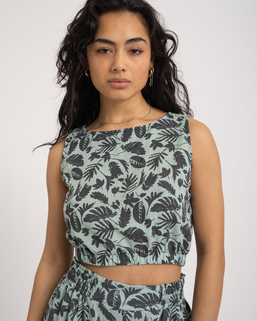 TILTIL Liny Top Leave Mint Print - Things I Like Things I Love