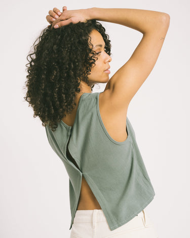 TILTIL Lizzy Crop Top Linen Petrol - Things I Like Things I Love