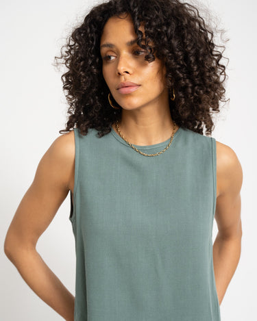 TILTIL Lizzy Crop Top Linen Petrol - Things I Like Things I Love