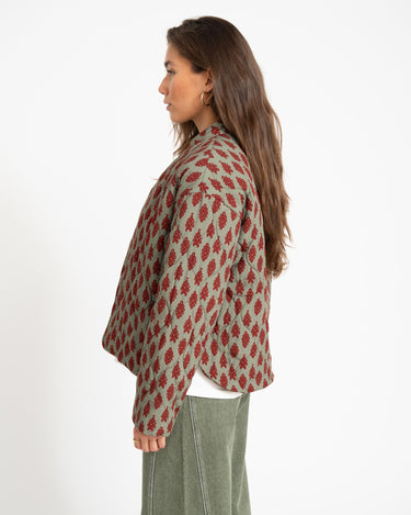 TILTIL Loa Stitched Jacket Green Red One Size - Things I Like Things I Love