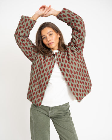 TILTIL Loa Stitched Jacket Green Red One Size - Things I Like Things I Love