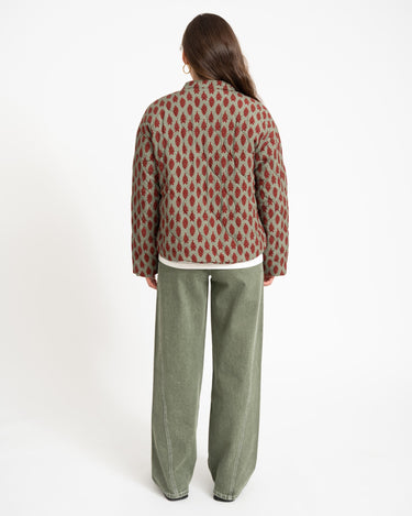 TILTIL Loa Stitched Jacket Green Red One Size - Things I Like Things I Love