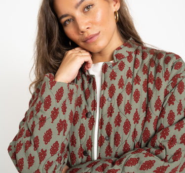 TILTIL Loa Stitched Jacket Green Red One Size - Things I Like Things I Love