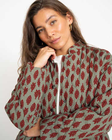 TILTIL Loa Stitched Jacket Green Red One Size - Things I Like Things I Love