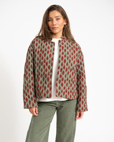 TILTIL Loa Stitched Jacket Green Red One Size - Things I Like Things I Love