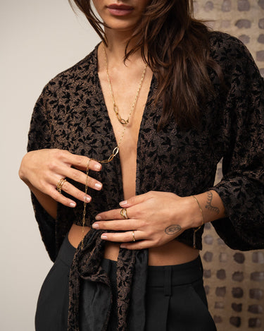 TILTIL Long Multi Necklace Oval Gold - Things I Like Things I Love