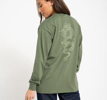 TILTIL Longsleeve Dragon Tee Green - Things I Like Things I Love