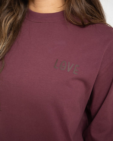 TILTIL Longsleeve Love Tee Bordeaux - Things I Like Things I Love