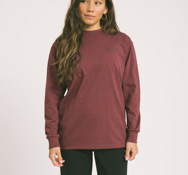 TILTIL Longsleeve Love Tee Bordeaux - Things I Like Things I Love