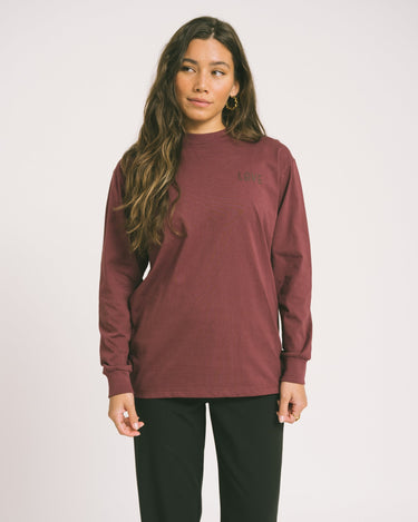 TILTIL Longsleeve Love Tee Bordeaux - Things I Like Things I Love