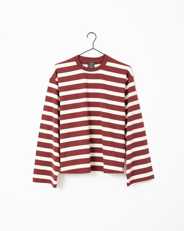 TILTIL Longsleeve Striped Doka Tee Bordeaux - Things I Like Things I Love