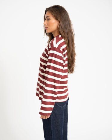 TILTIL Longsleeve Striped Doka Tee Bordeaux - Things I Like Things I Love