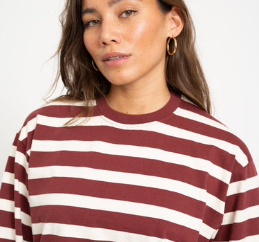 TILTIL Longsleeve Striped Doka Tee Bordeaux - Things I Like Things I Love