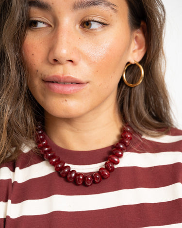 TILTIL Longsleeve Striped Doka Tee Bordeaux - Things I Like Things I Love