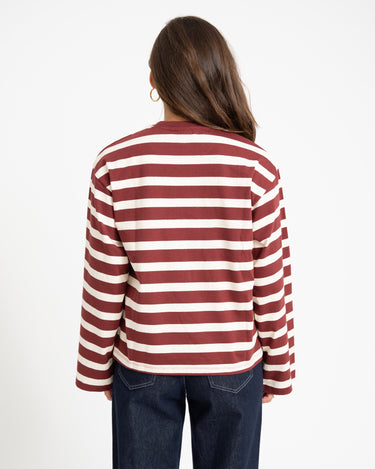 TILTIL Longsleeve Striped Doka Tee Bordeaux - Things I Like Things I Love