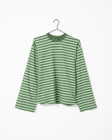 TILTIL Longsleeve Striped Doka Tee Green - Things I Like Things I Love