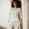 TILTIL Longsleeve Thick Striped Doka Tee Light Green - Things I Like Things I Love