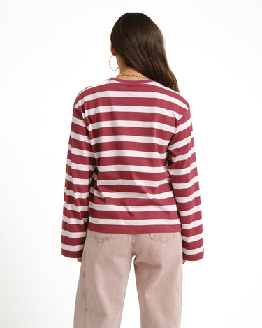 TILTIL Longsleeve Thick Striped Doka Tee Rood Roze - Things I Like Things I Love