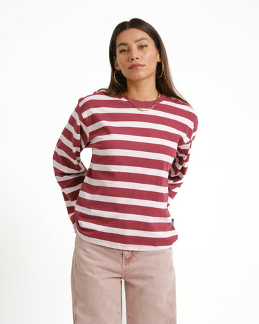 TILTIL Longsleeve Thick Striped Doka Tee Rood Roze - Things I Like Things I Love