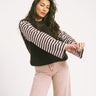 TILTIL Longsleeve Thin Striped Doka Tee Brown Pink - Things I Like Things I Love