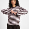 TILTIL Longsleeve Thin Striped Doka Tee Brown Pink - Things I Like Things I Love