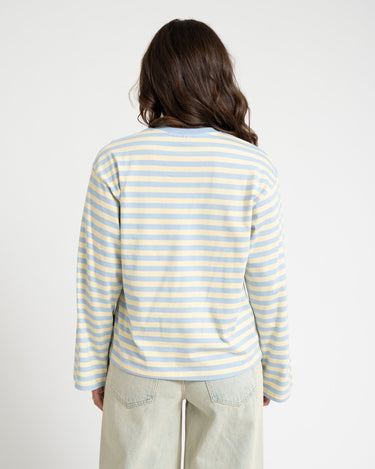 TILTIL Longsleeve Thin Striped Doka Tee Light Blue - Things I Like Things I Love