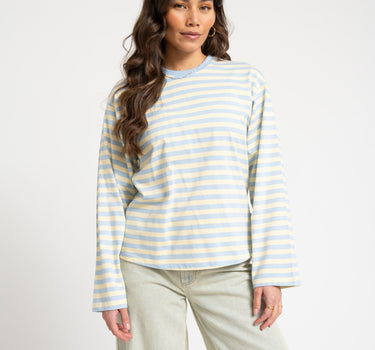 TILTIL Longsleeve Thin Striped Doka Tee Light Blue - Things I Like Things I Love