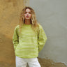 TILTIL Longsleeve Thin Striped Doka Tee Matcha Green - Things I Like Things I Love
