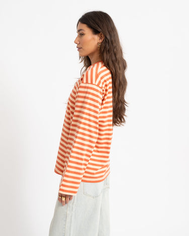TILTIL Longsleeve Thin Striped Doka Tee Orange - Things I Like Things I Love