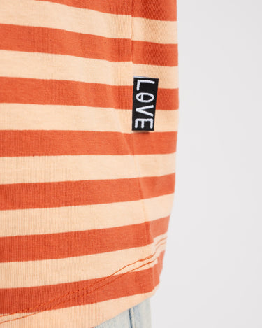TILTIL Longsleeve Thin Striped Doka Tee Orange - Things I Like Things I Love