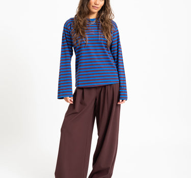 TILTIL Longsleeve Thin Striped Doka Tee Rood Cobalt - Things I Like Things I Love