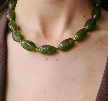TILTIL Lonny Bead Necklace Green - Things I Like Things I Love