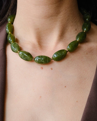 TILTIL Lonny Bead Necklace Green - Things I Like Things I Love